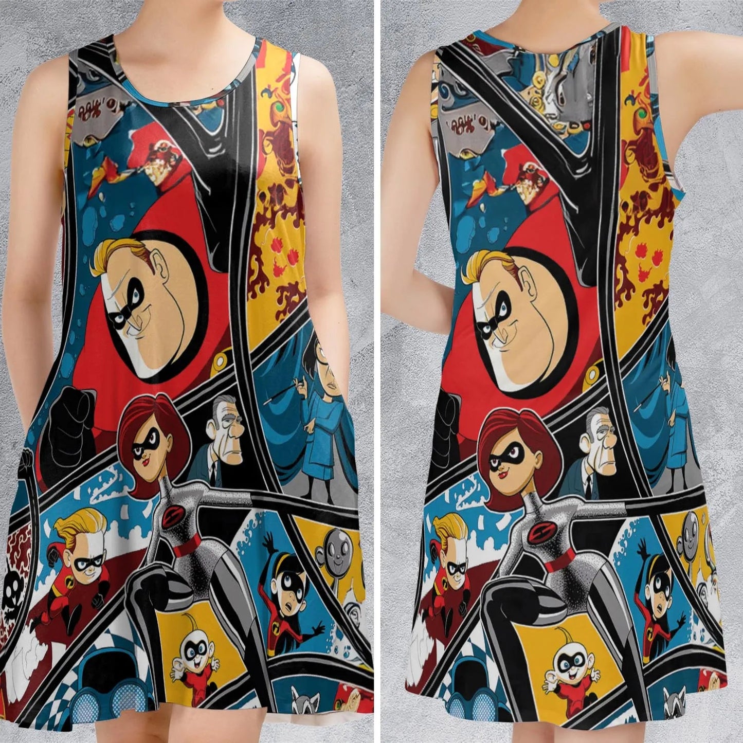 Casual Sleeveless Dress - WNJJ1K9K