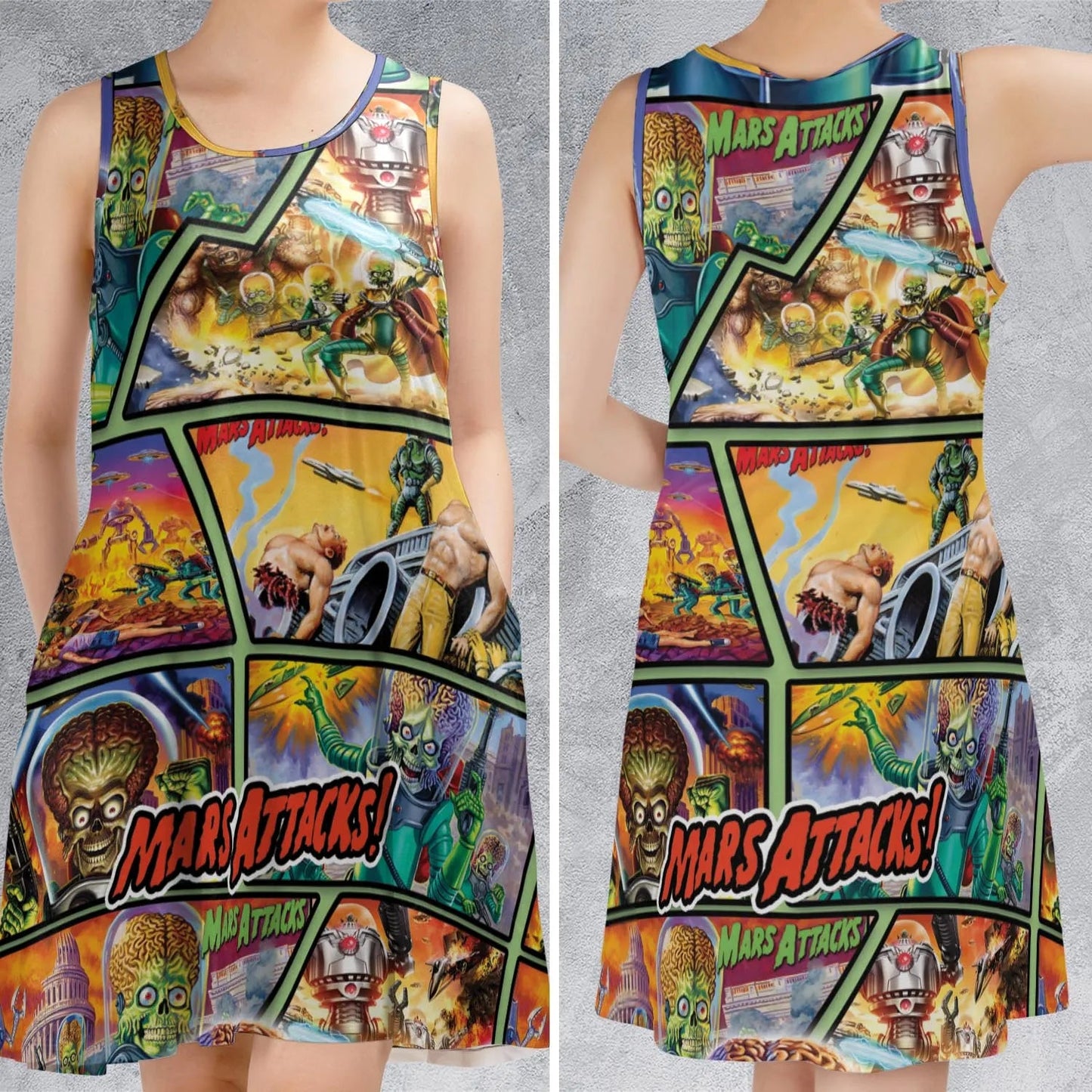 Casual Sleeveless Dress - W5PF1NJT