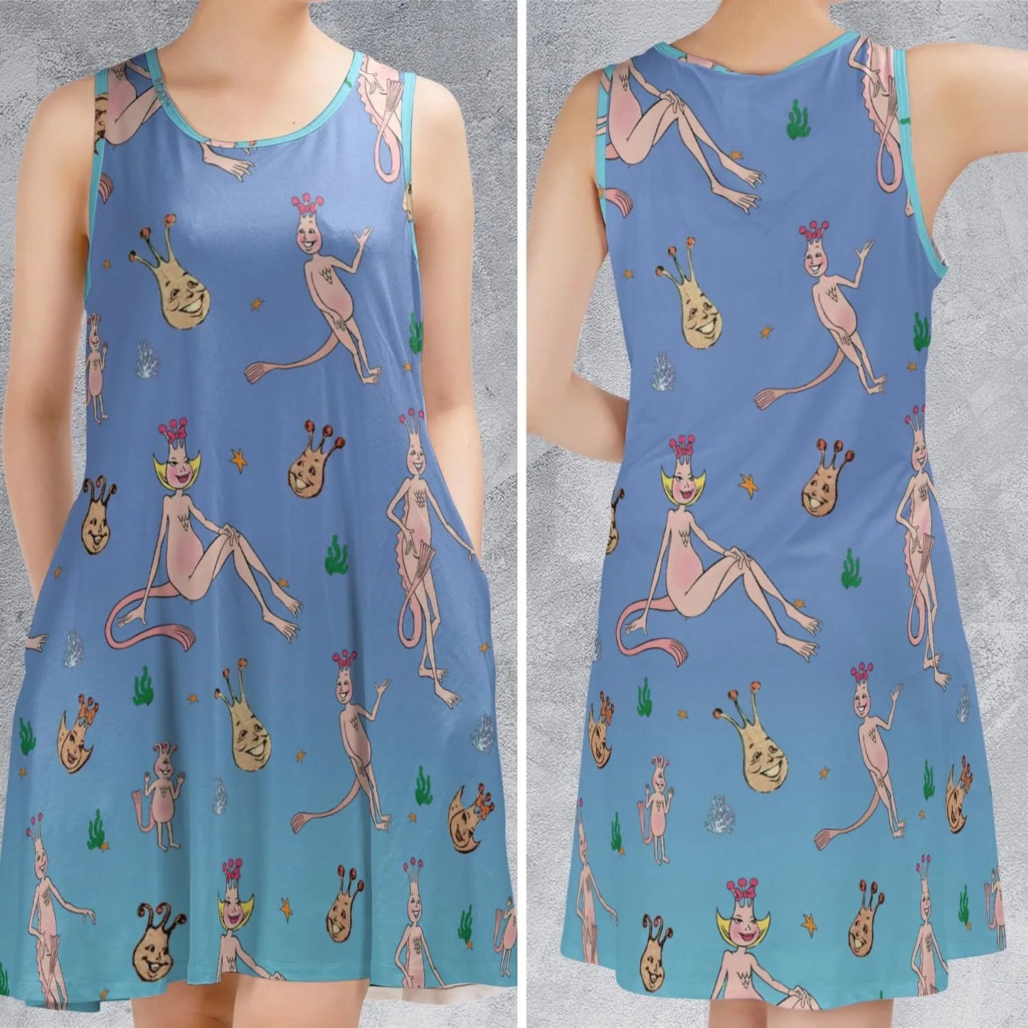 Casual Sleeveless Dress - 3JREEH9K