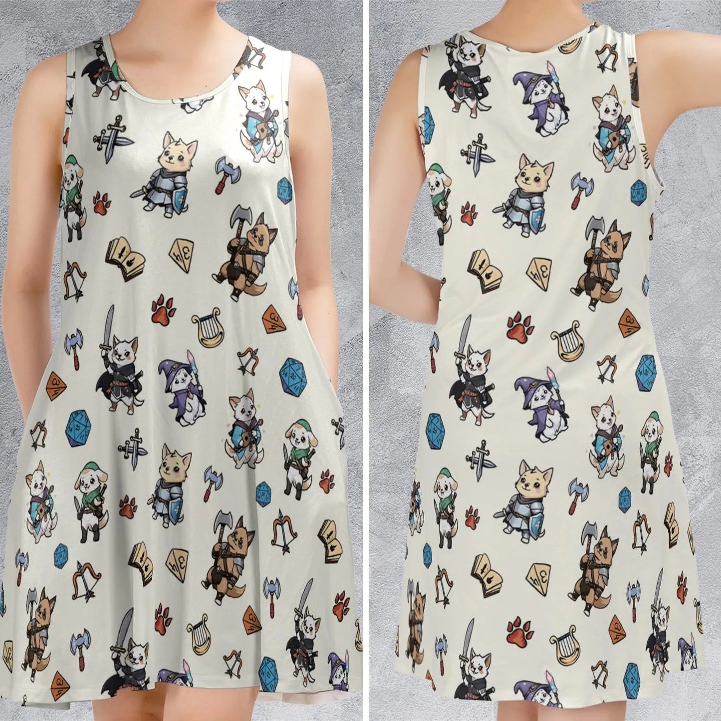 Casual Sleeveless Dress - MHDULWMY