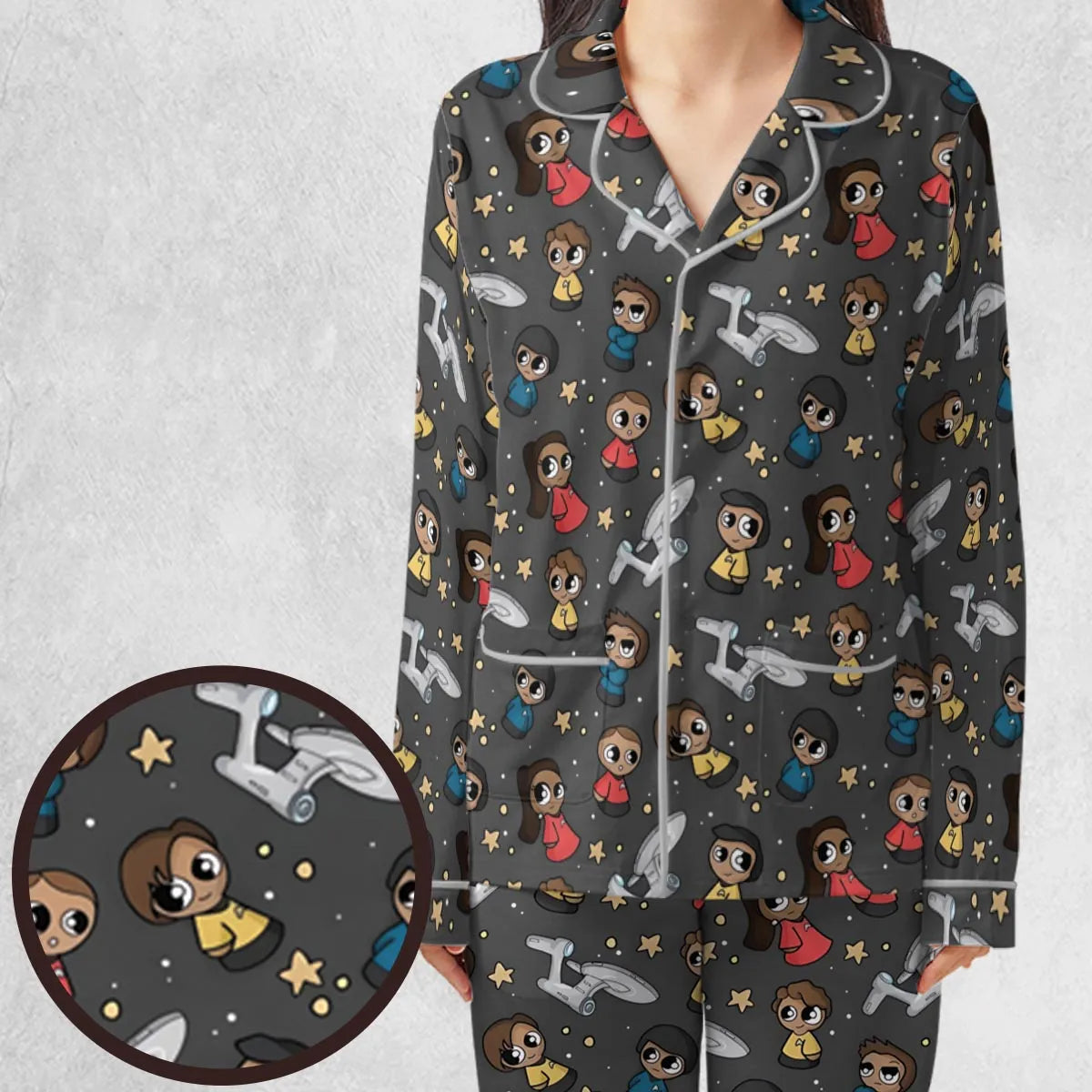 Stretch Long-Sleeve Pajamas Set - 1PQ6MMTG