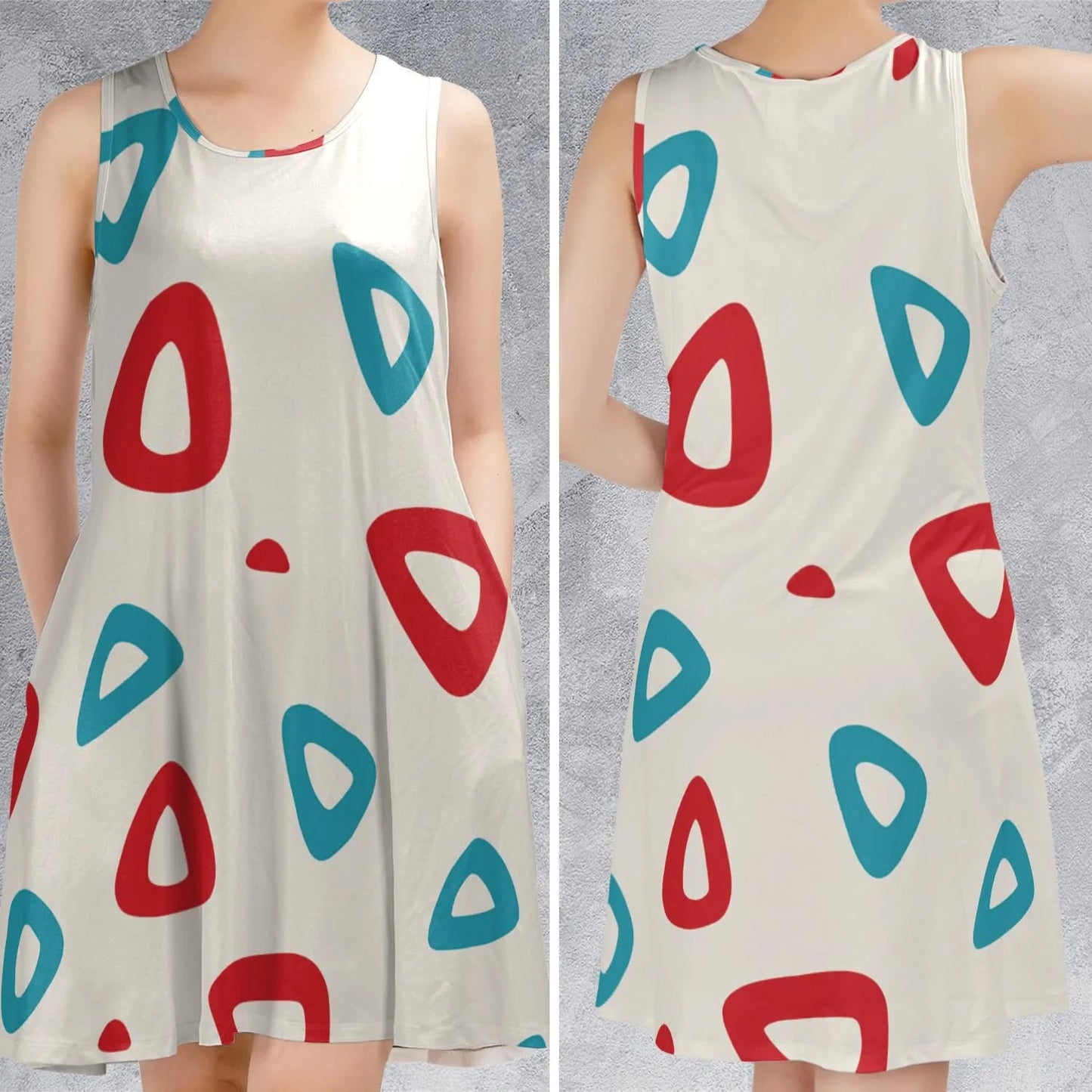 Casual Sleeveless Dress - 2P1QJ4S8
