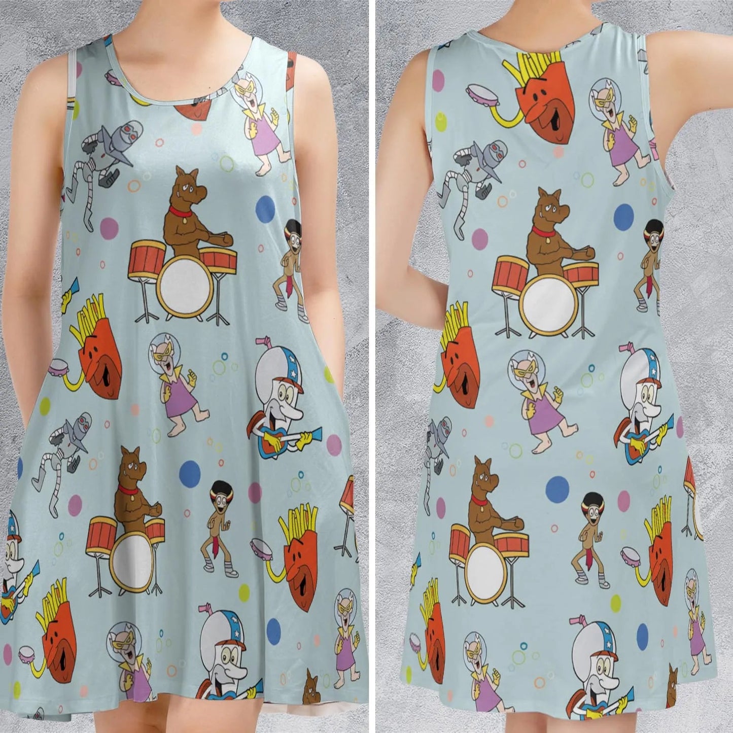 Casual Sleeveless Dress - MN2XJQR8
