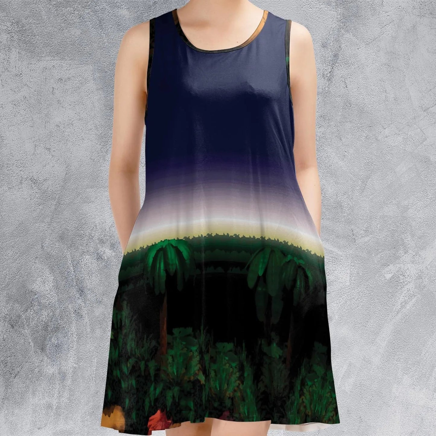 Casual Sleeveless Dress - QYP1BU33
