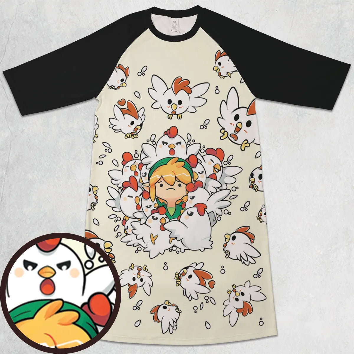 3/4 Sleeve Raglan Dress - DXZYGN6K