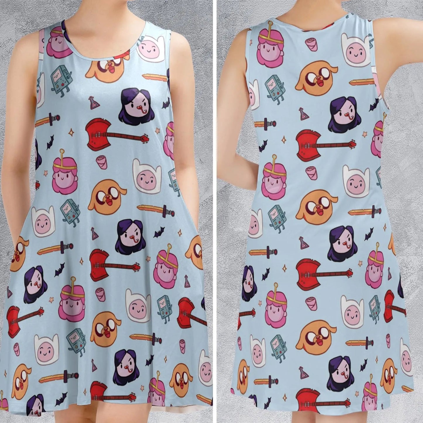 Casual Sleeveless Dress - TS9HC3MD