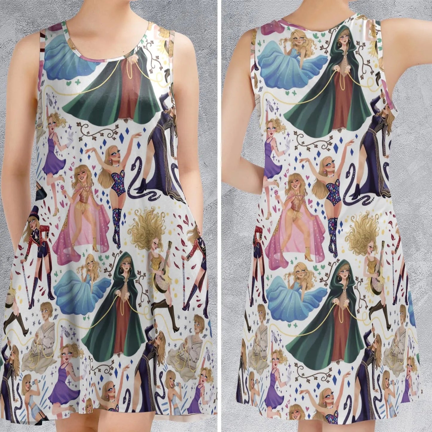 Casual Sleeveless Dress - QFMFY49A