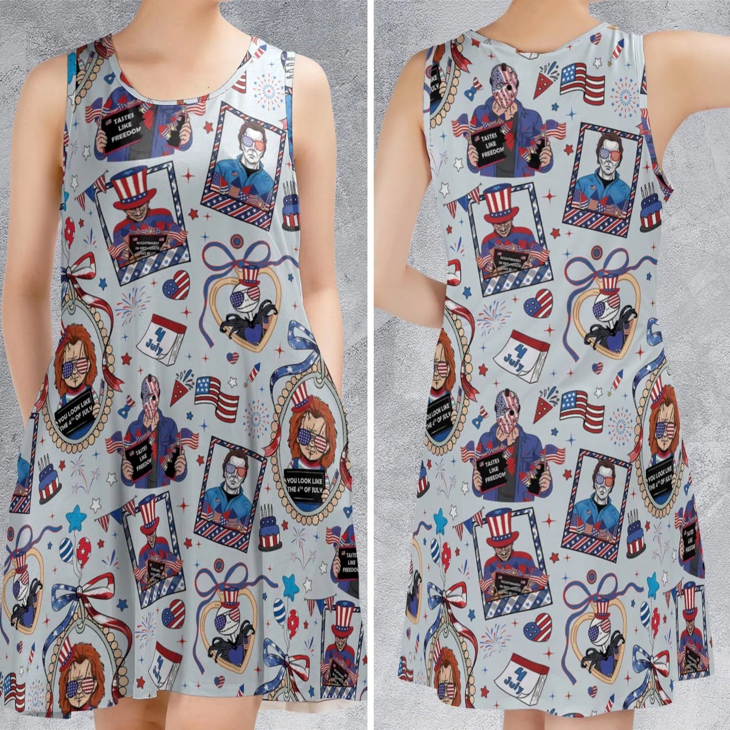 Casual Sleeveless Dress - 785G1PAM