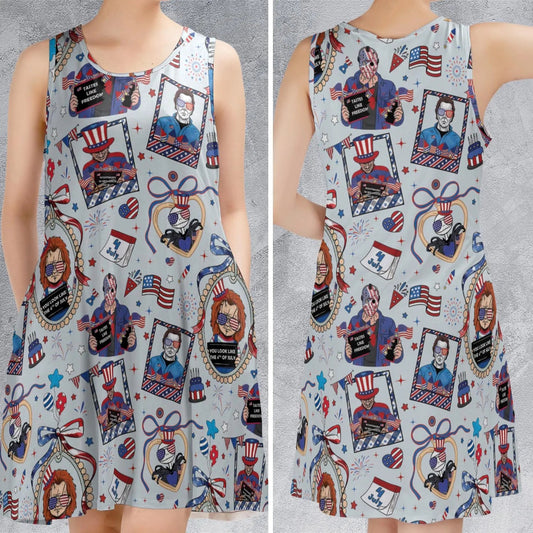 Casual Sleeveless Dress - 785G1PAM