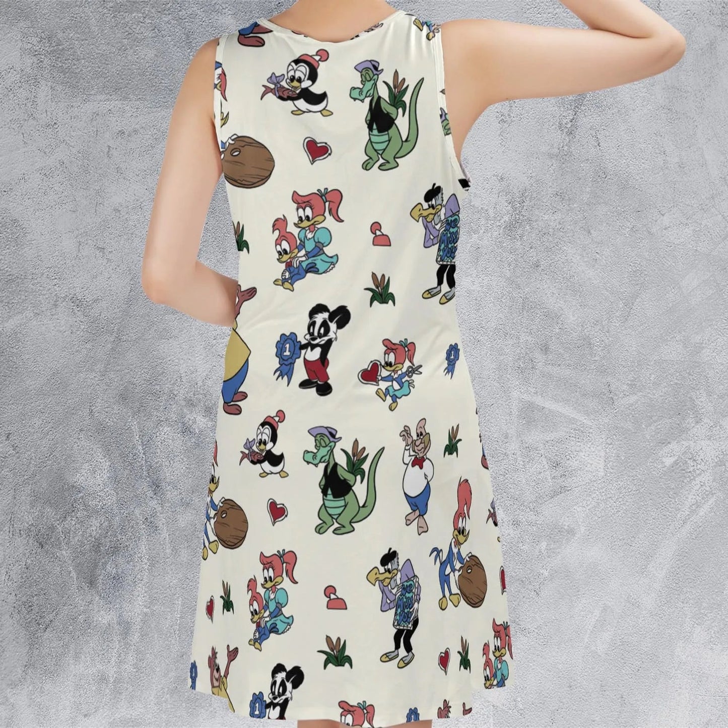 Casual Sleeveless Dress - BWE8Y388