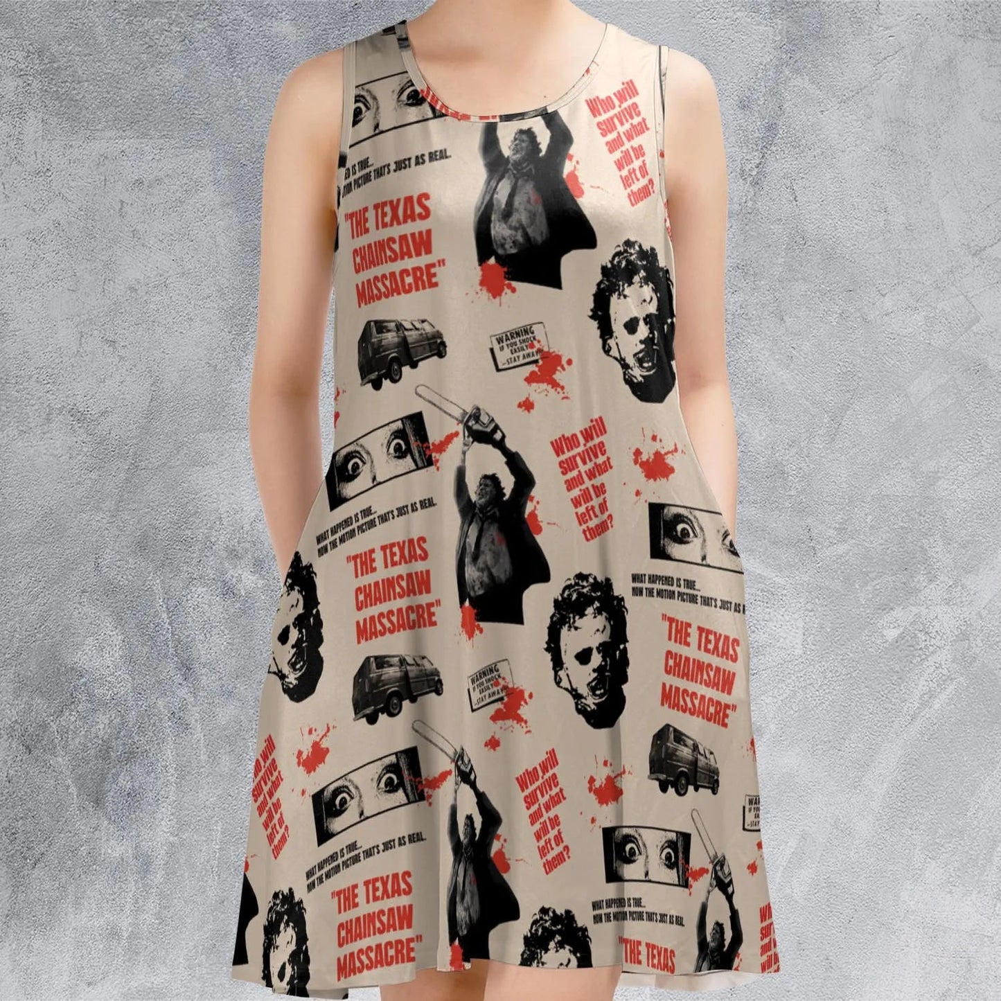 Casual Sleeveless Dress - B496TY9J