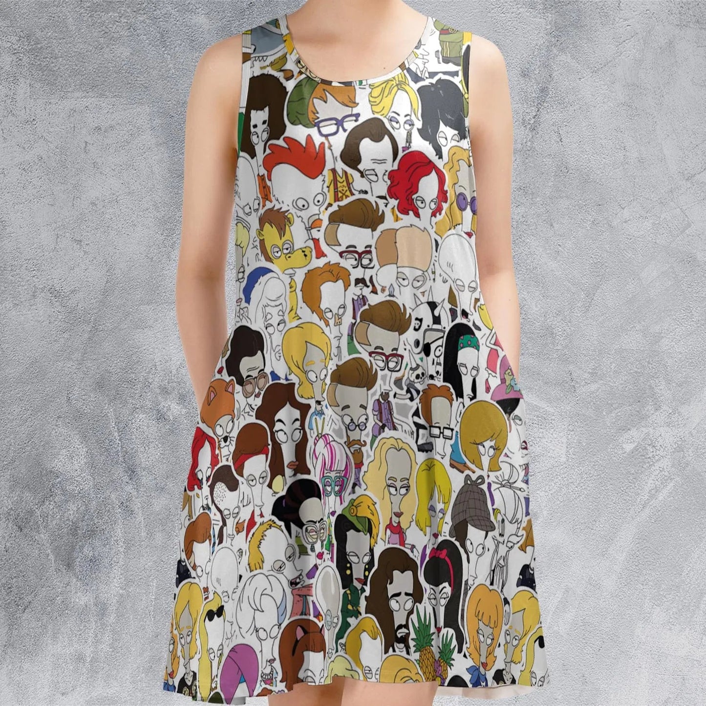 Casual Sleeveless Dress - VF35F2DY