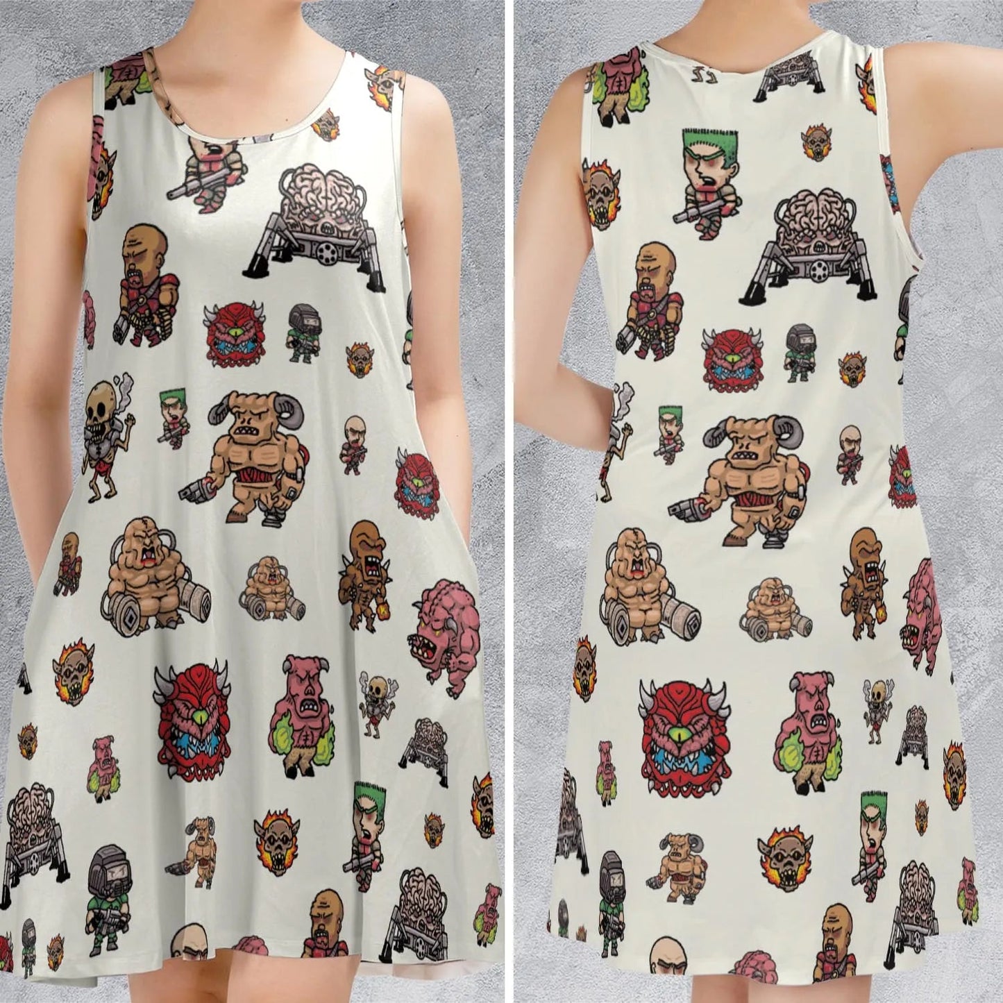 Casual Sleeveless Dress - WY4GY5GW