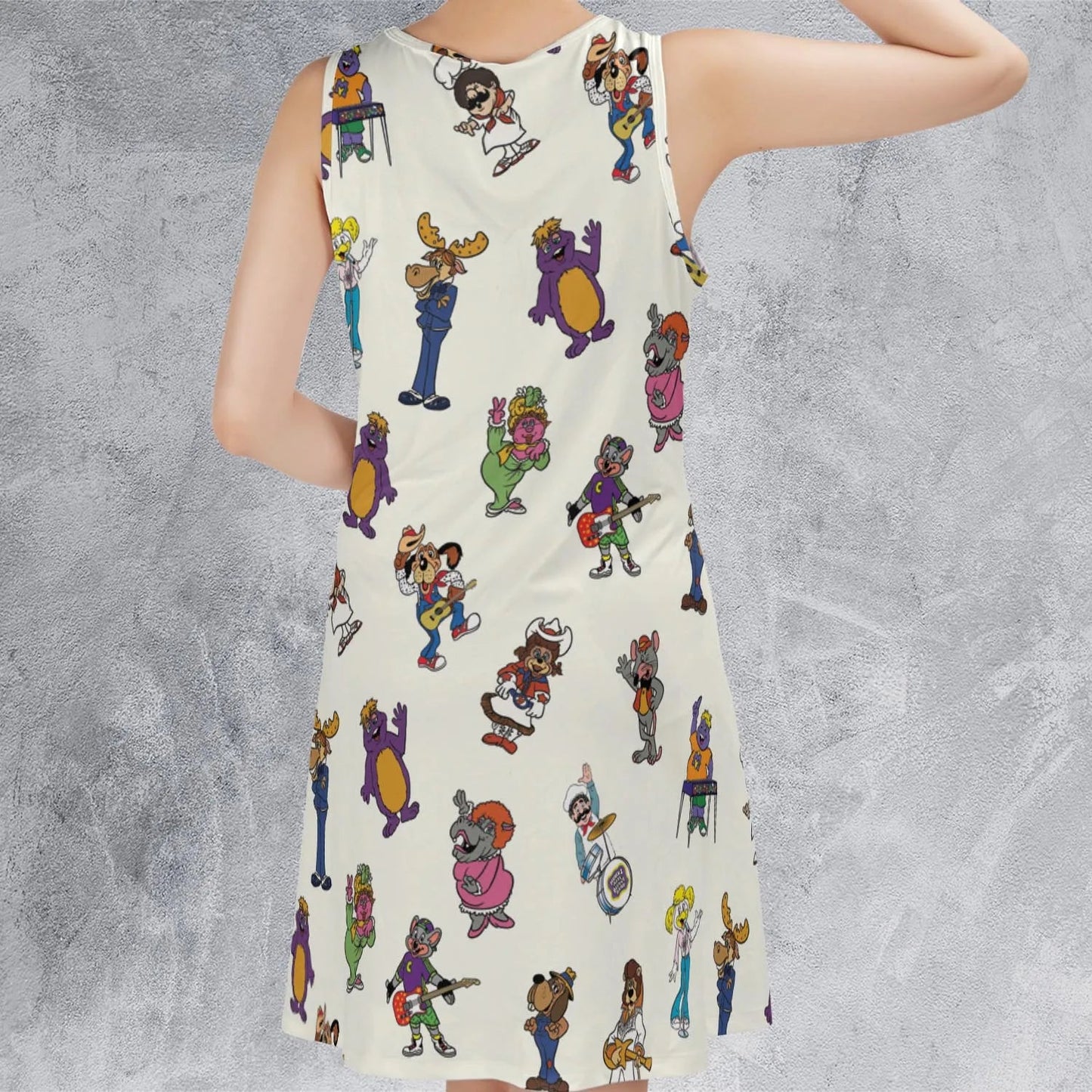 Casual Sleeveless Dress - W2ZUL8E4