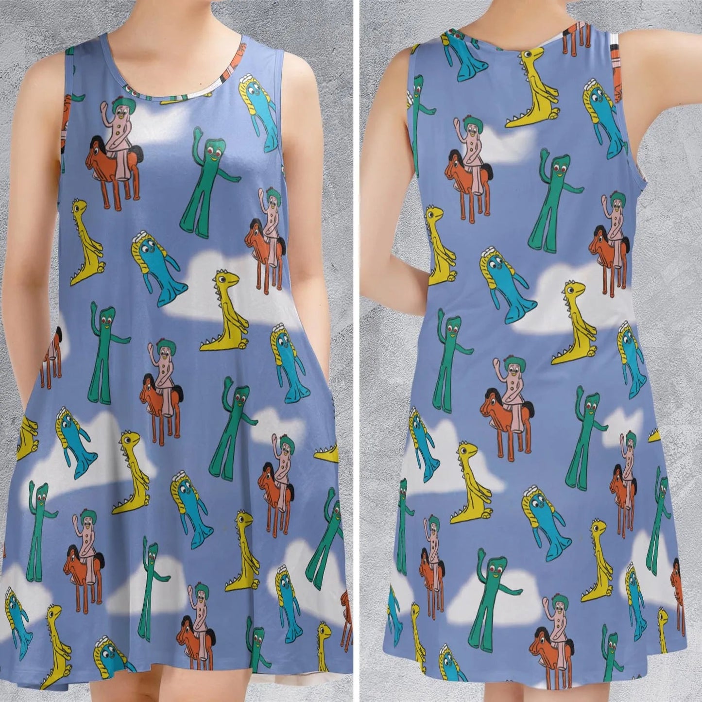 Casual Sleeveless Dress - PRL1CWCW