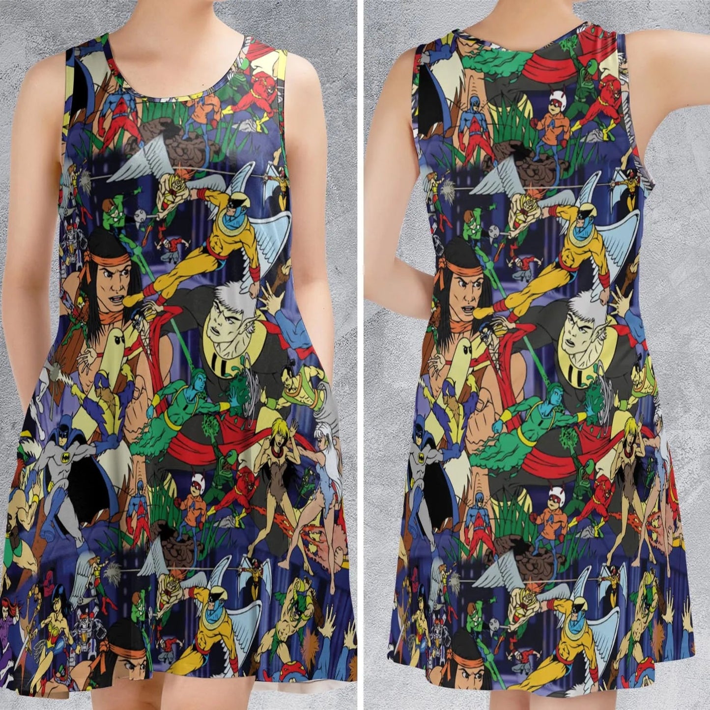 Casual Sleeveless Dress - FQ87R4PG