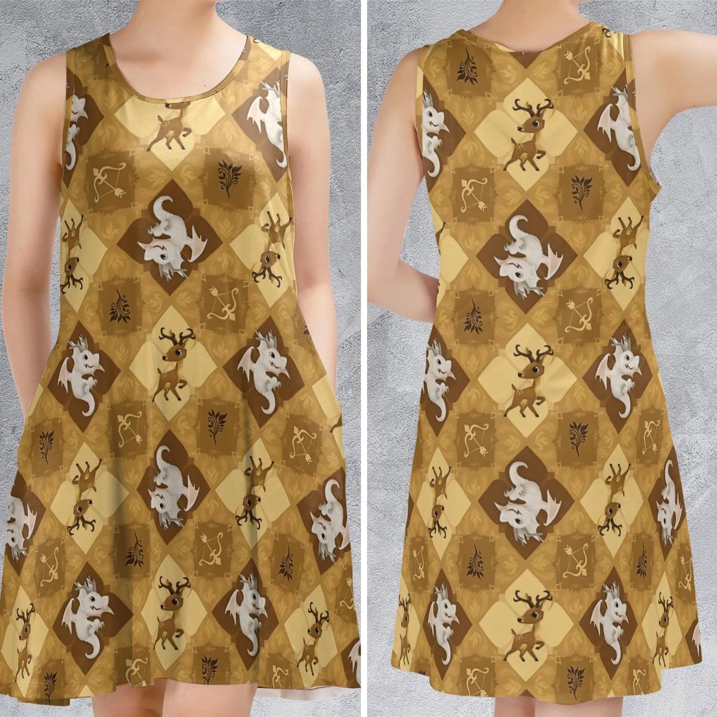 Casual Sleeveless Dress - CD4F5K3S