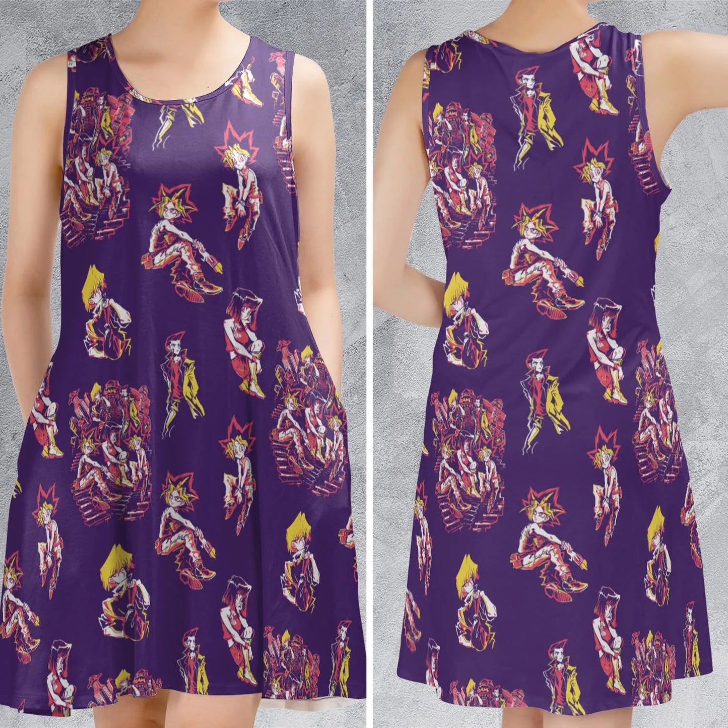 Casual Sleeveless Dress - 7C6Z6XD8