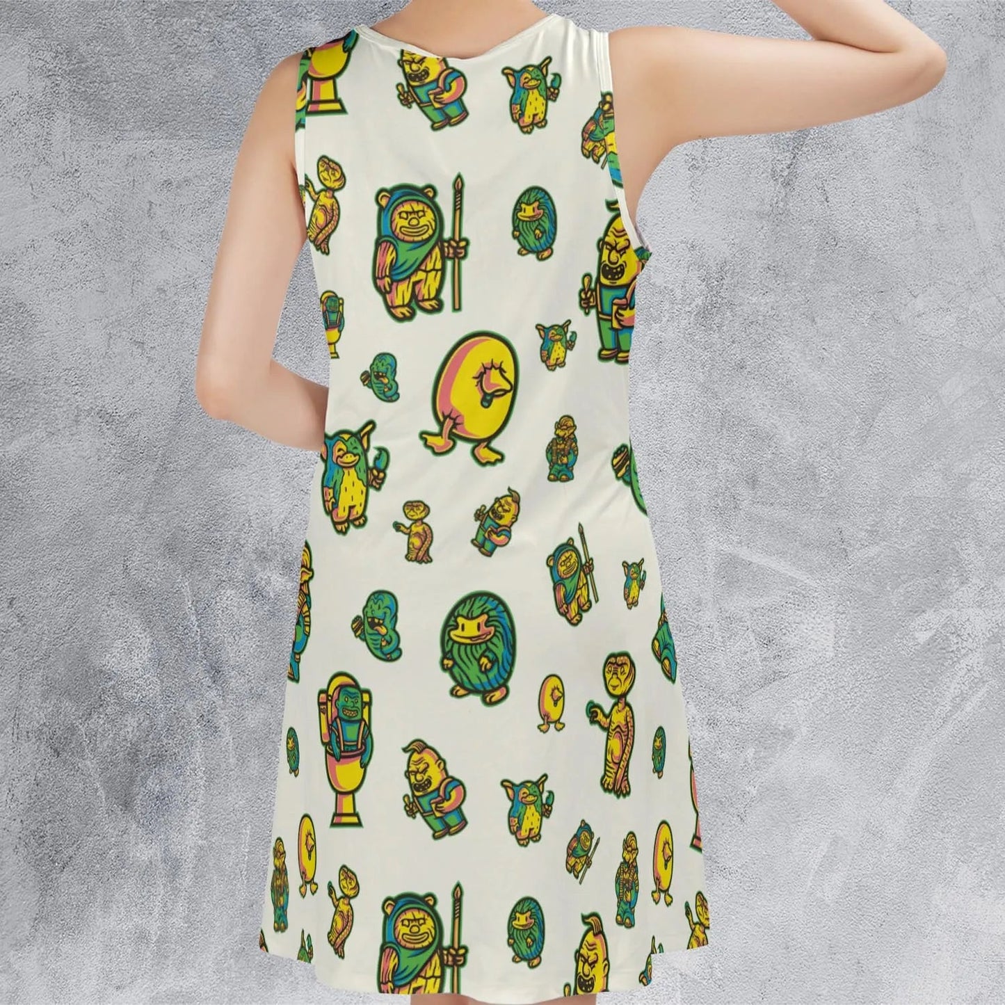 Casual Sleeveless Dress - B68A7M83