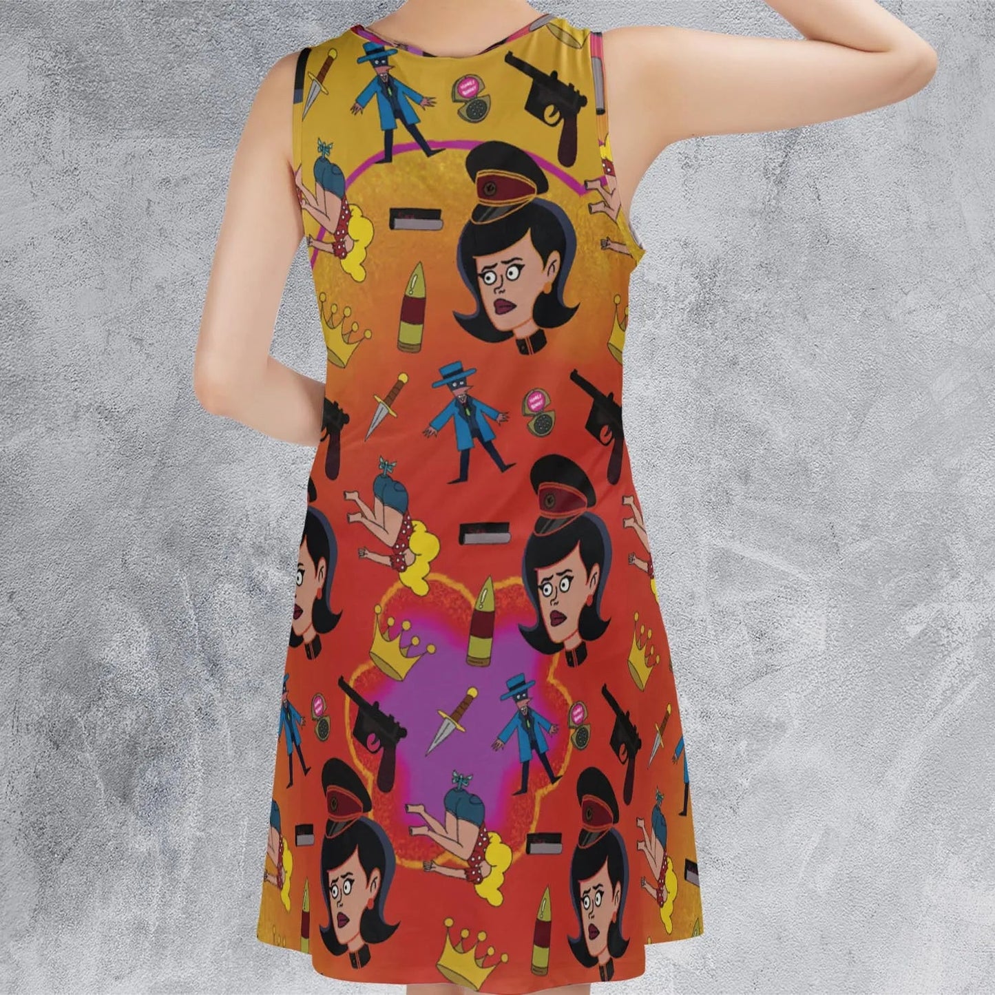 Casual Sleeveless Dress - ASD8YA3E