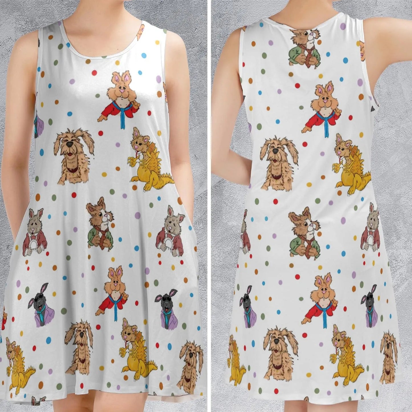 Casual Sleeveless Dress - 598JYQXN