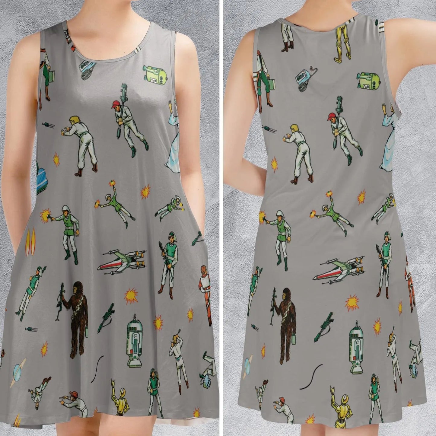 Casual Sleeveless Dress - HSQKLQW7