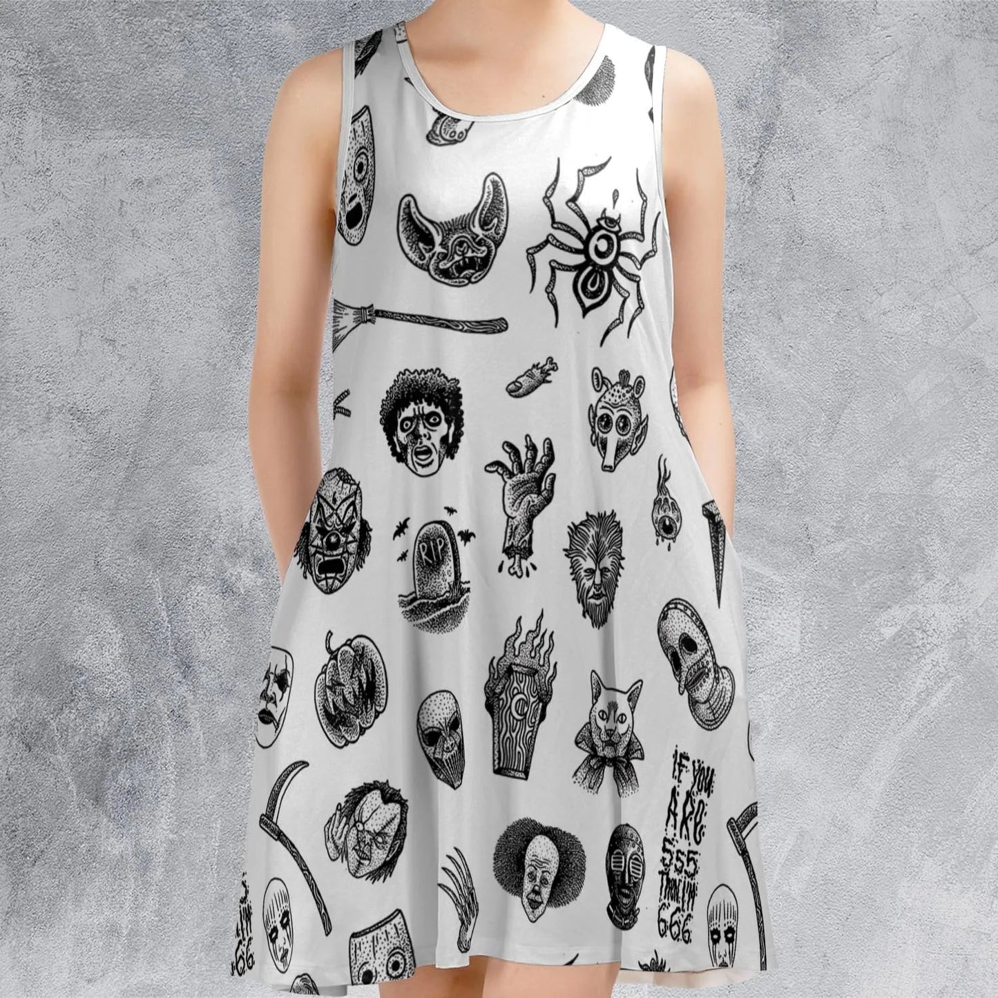 Casual Sleeveless Dress - AKV3NBSX