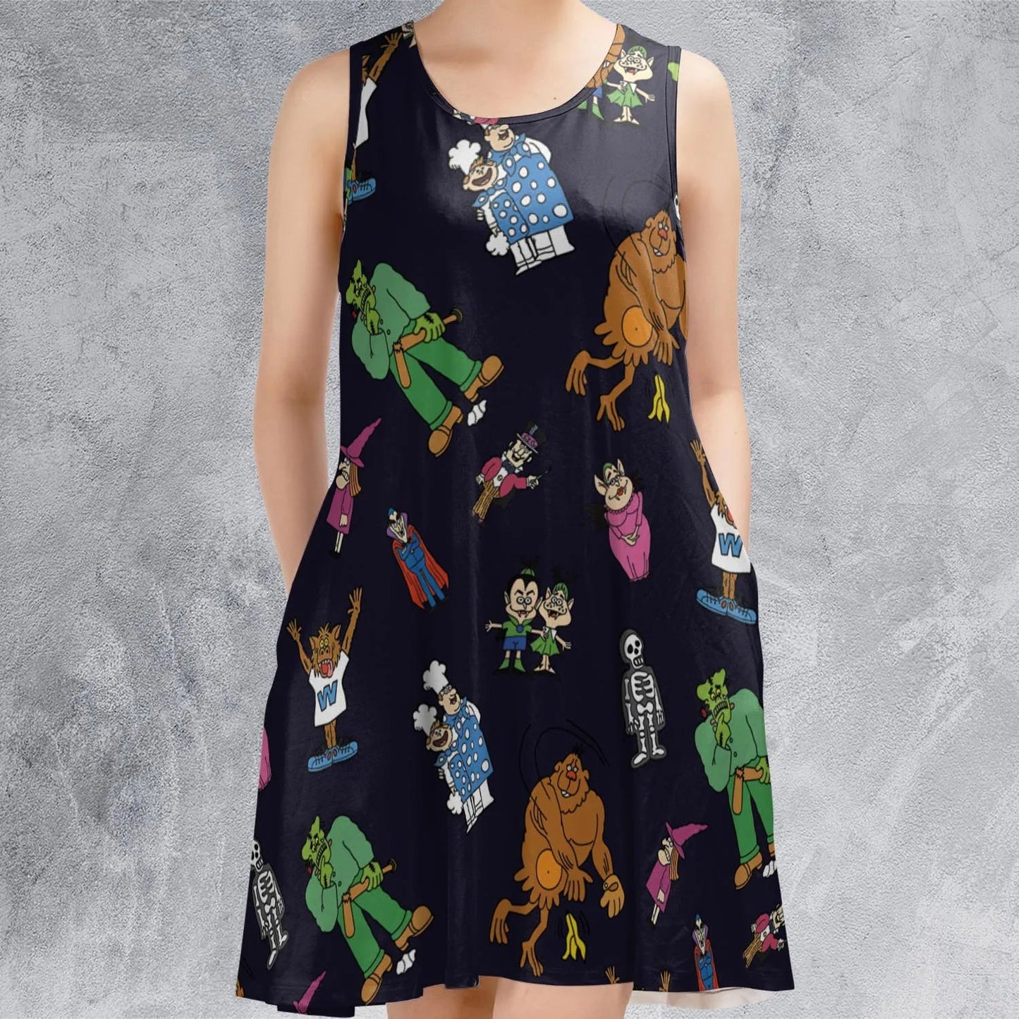 Casual Sleeveless Dress - 619AGGJE