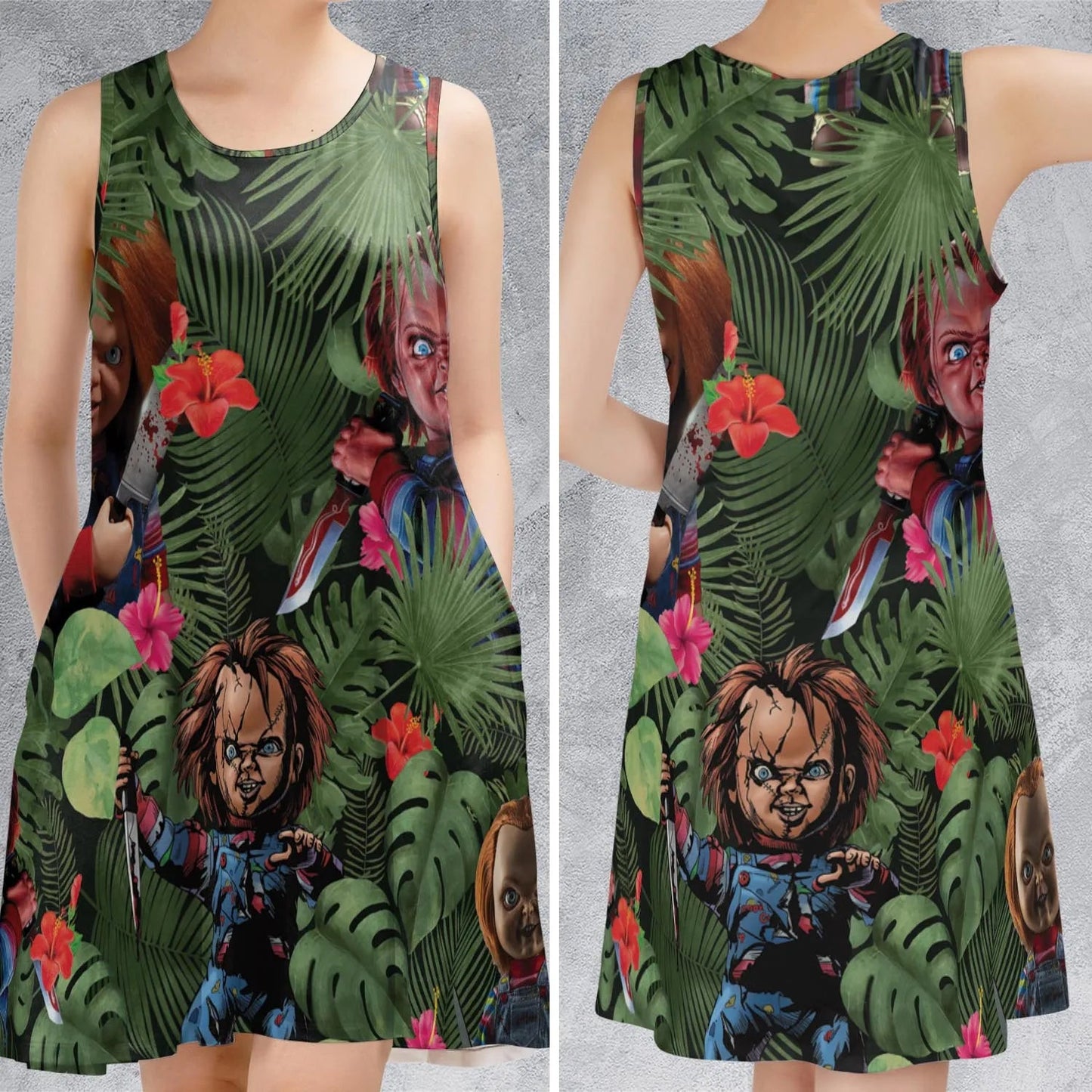 Casual Sleeveless Dress - 25VGCRX6