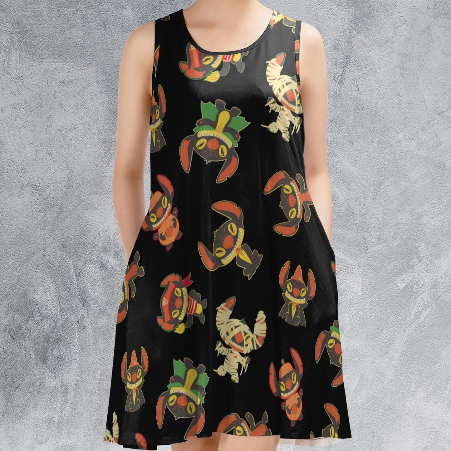 Casual Sleeveless Dress - V3FT2RER