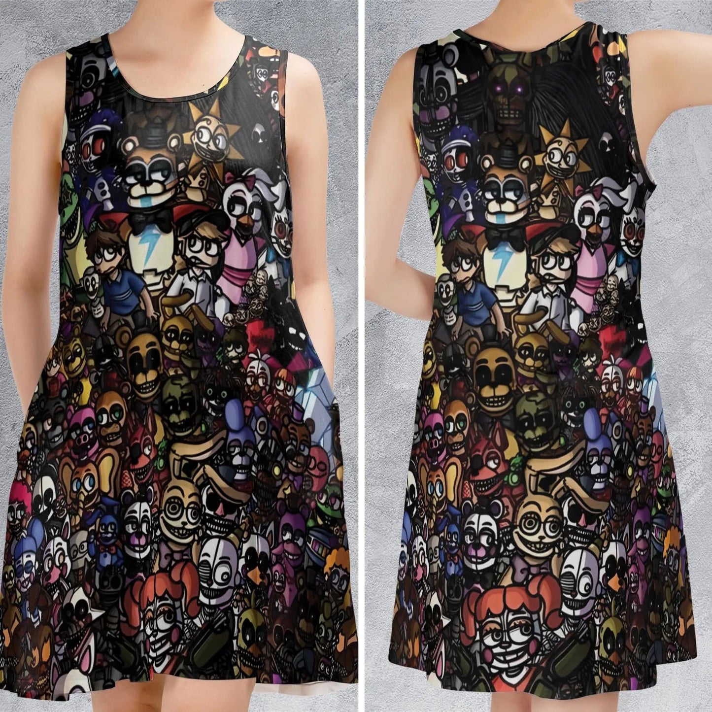 Casual Sleeveless Dress - BT8ATNEX