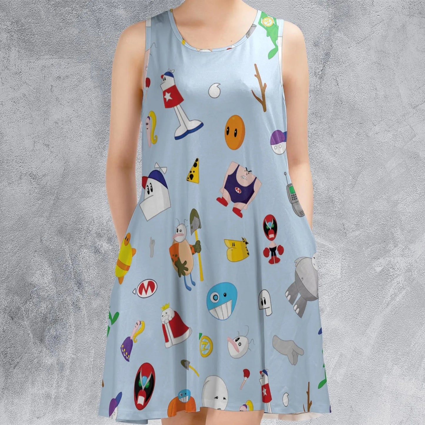 Casual Sleeveless Dress - 6W4XXWY3