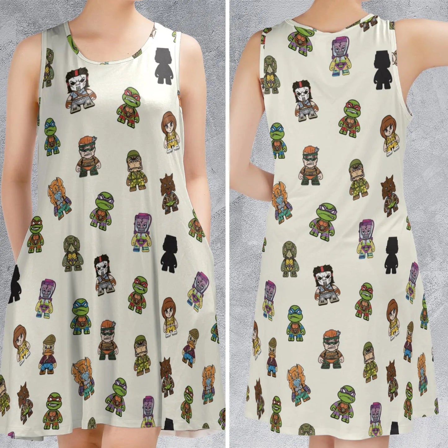 Casual Sleeveless Dress - XFTVU7S3