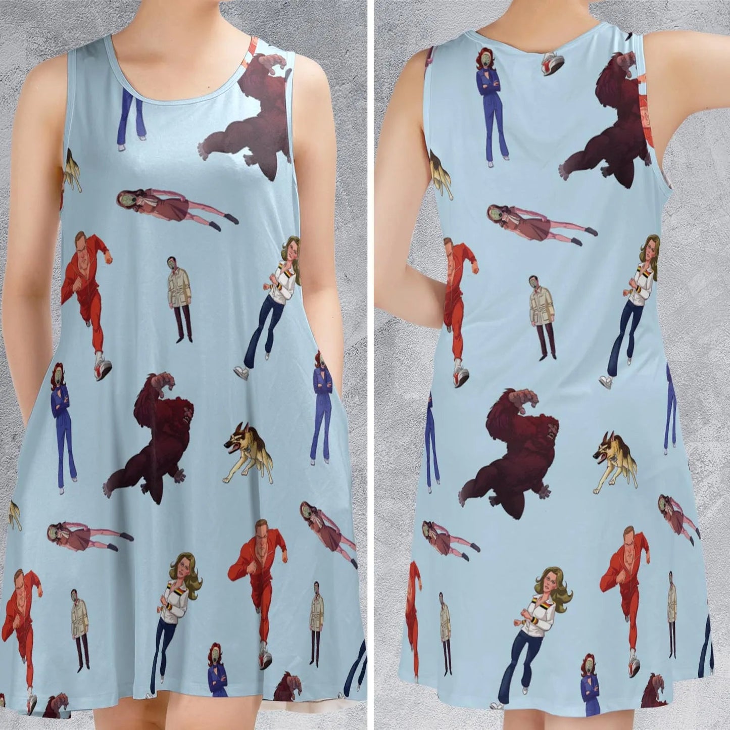 Casual Sleeveless Dress - RBQTD7J2