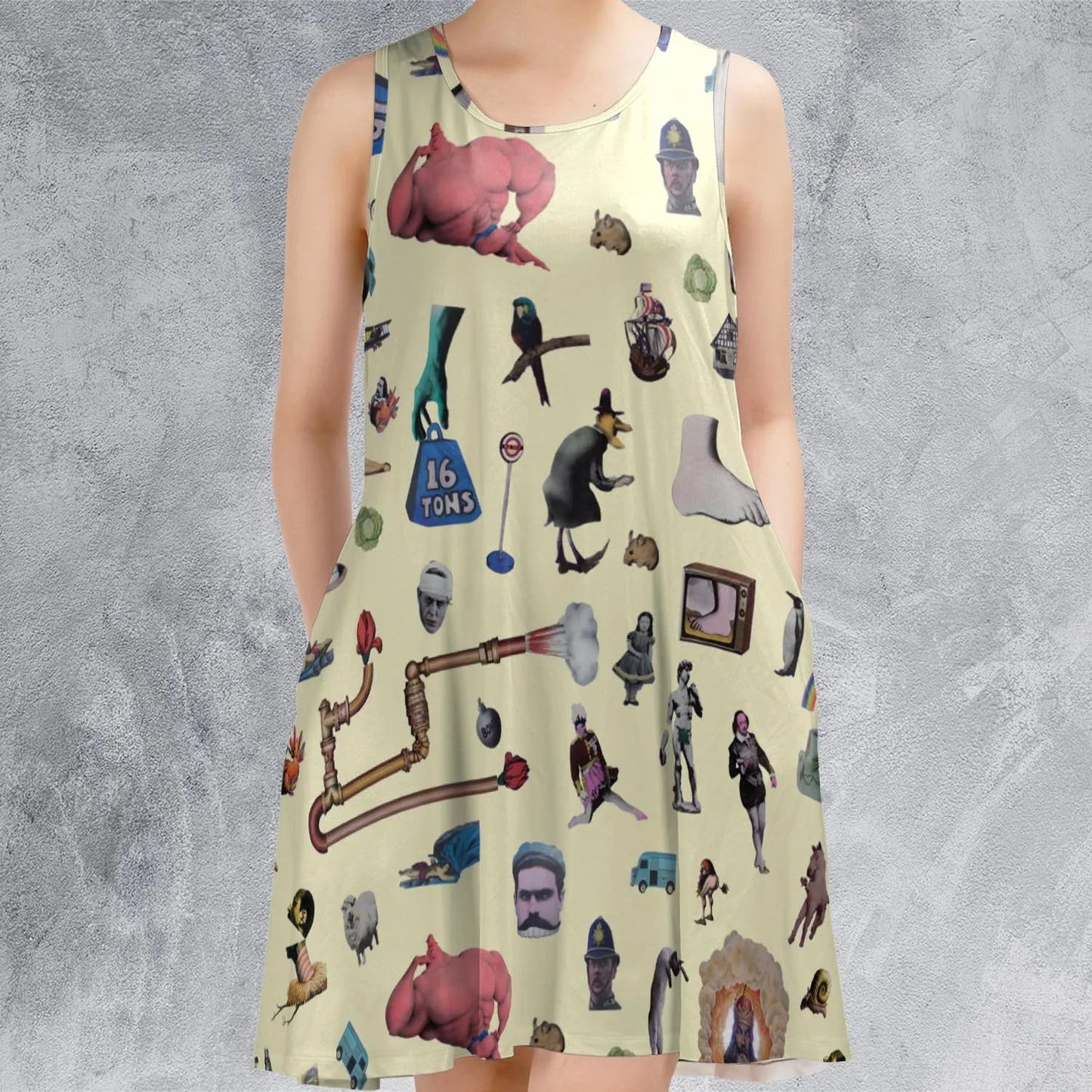 Casual Sleeveless Dress - PMH8BFKU