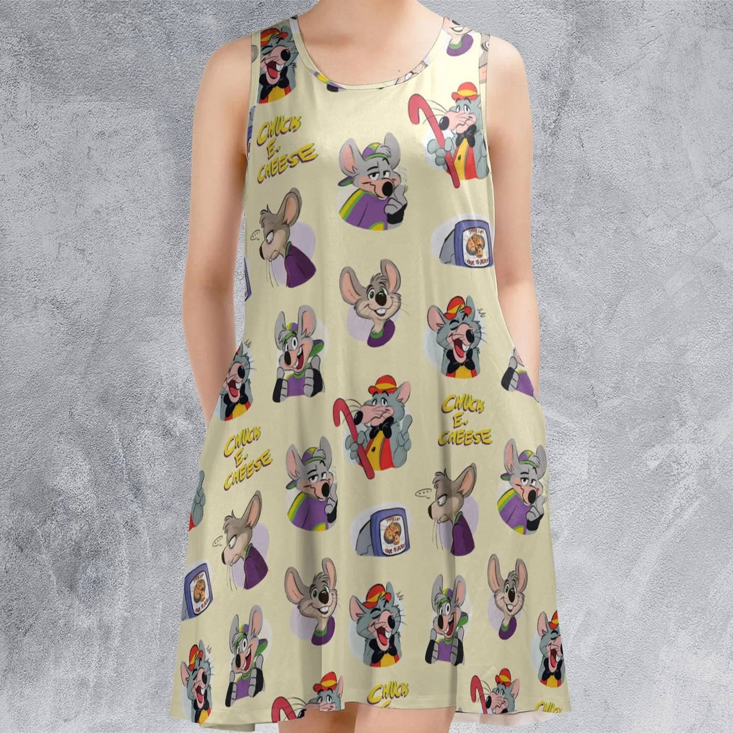 Casual Sleeveless Dress - E54JXX7R