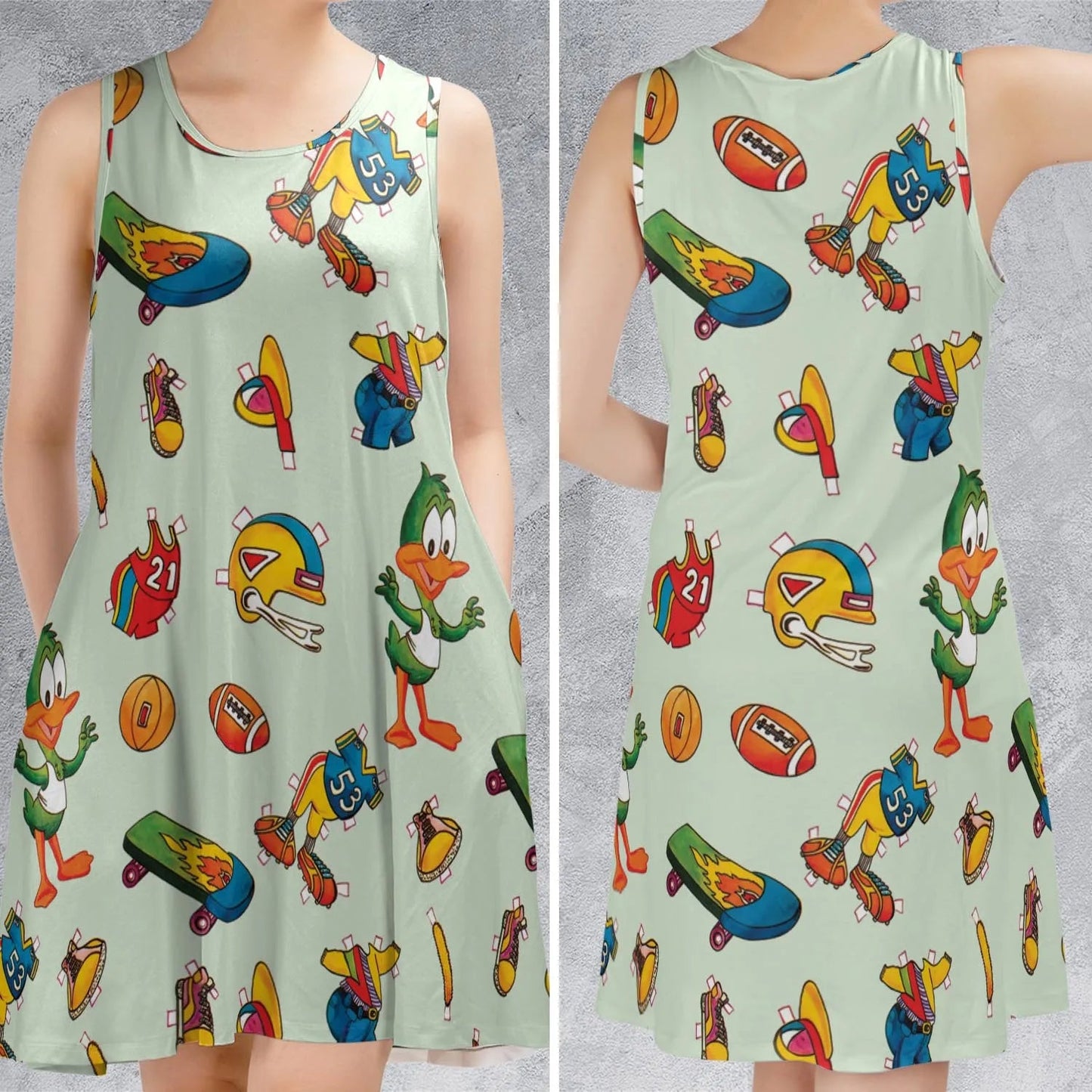 Casual Sleeveless Dress - BECNCZT4