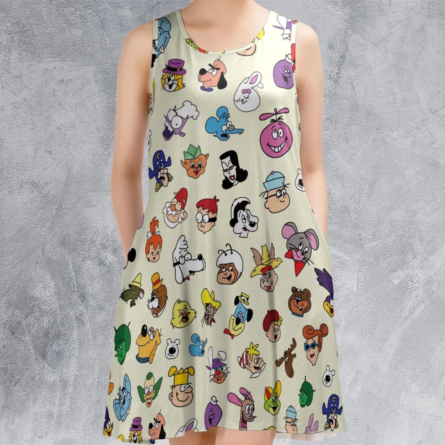 Casual Sleeveless Dress - 6SHZXLCB
