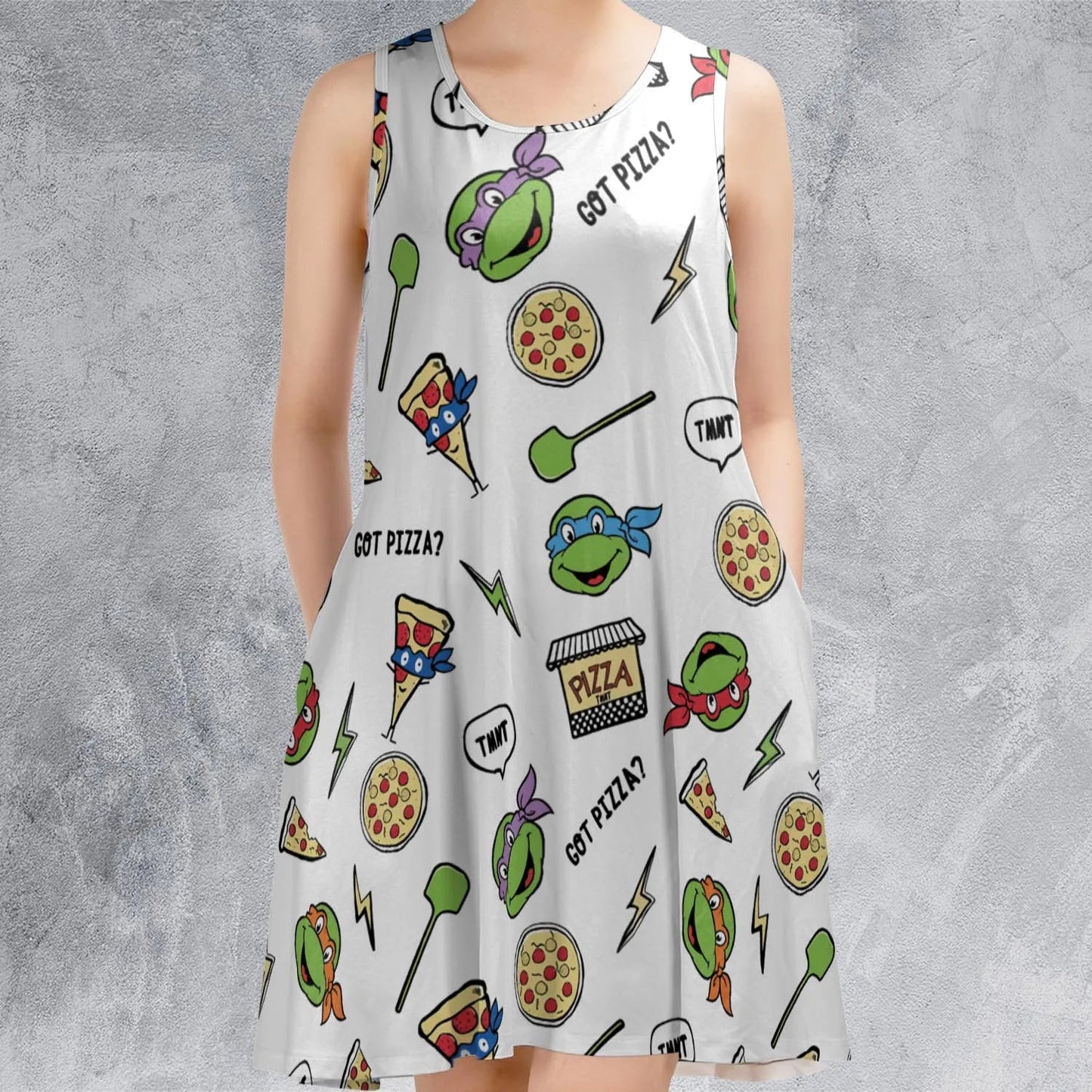 Casual Sleeveless Dress - HV9X96BE