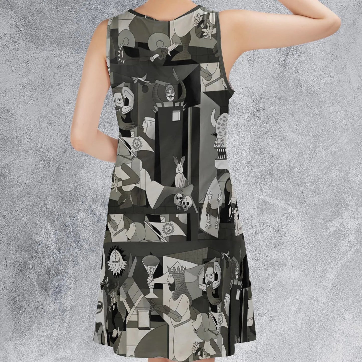 Casual Sleeveless Dress - N4Y1ZGSW
