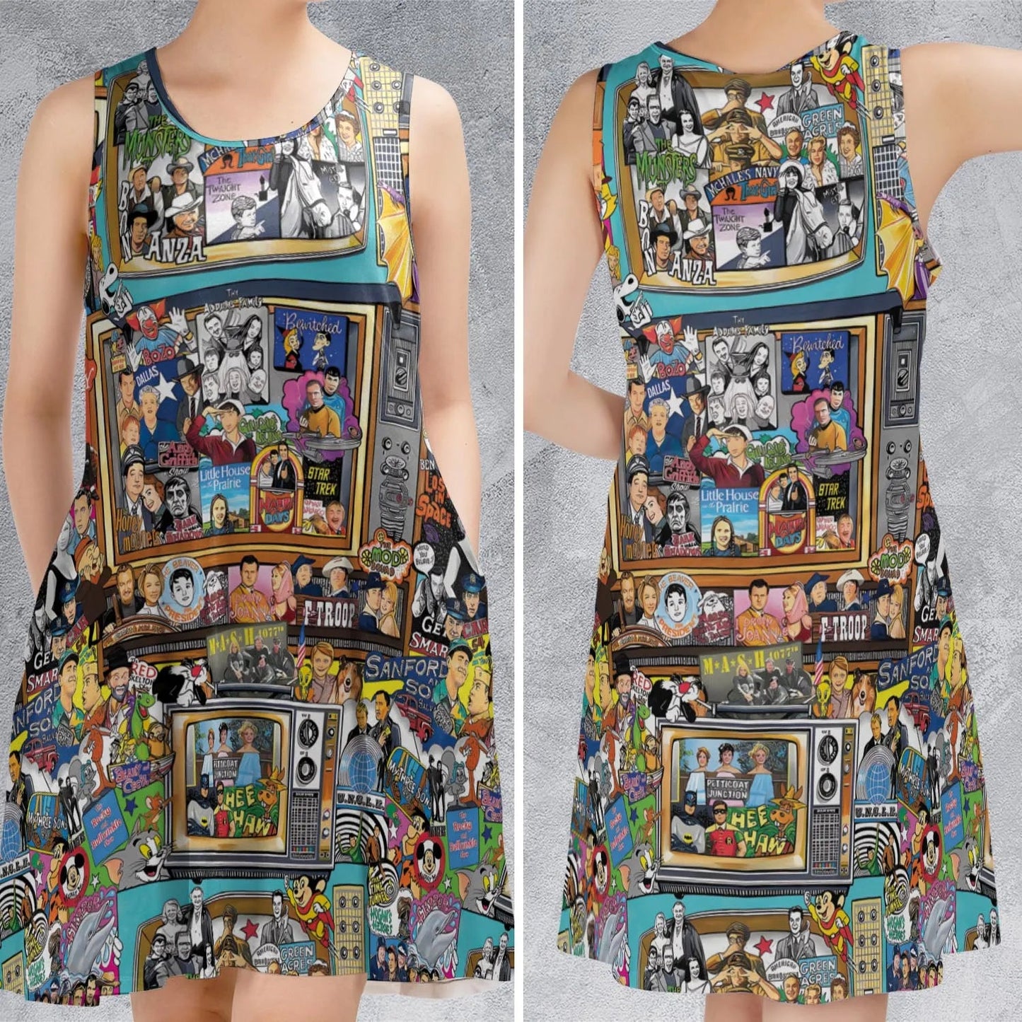 Casual Sleeveless Dress - 7N39CTFD