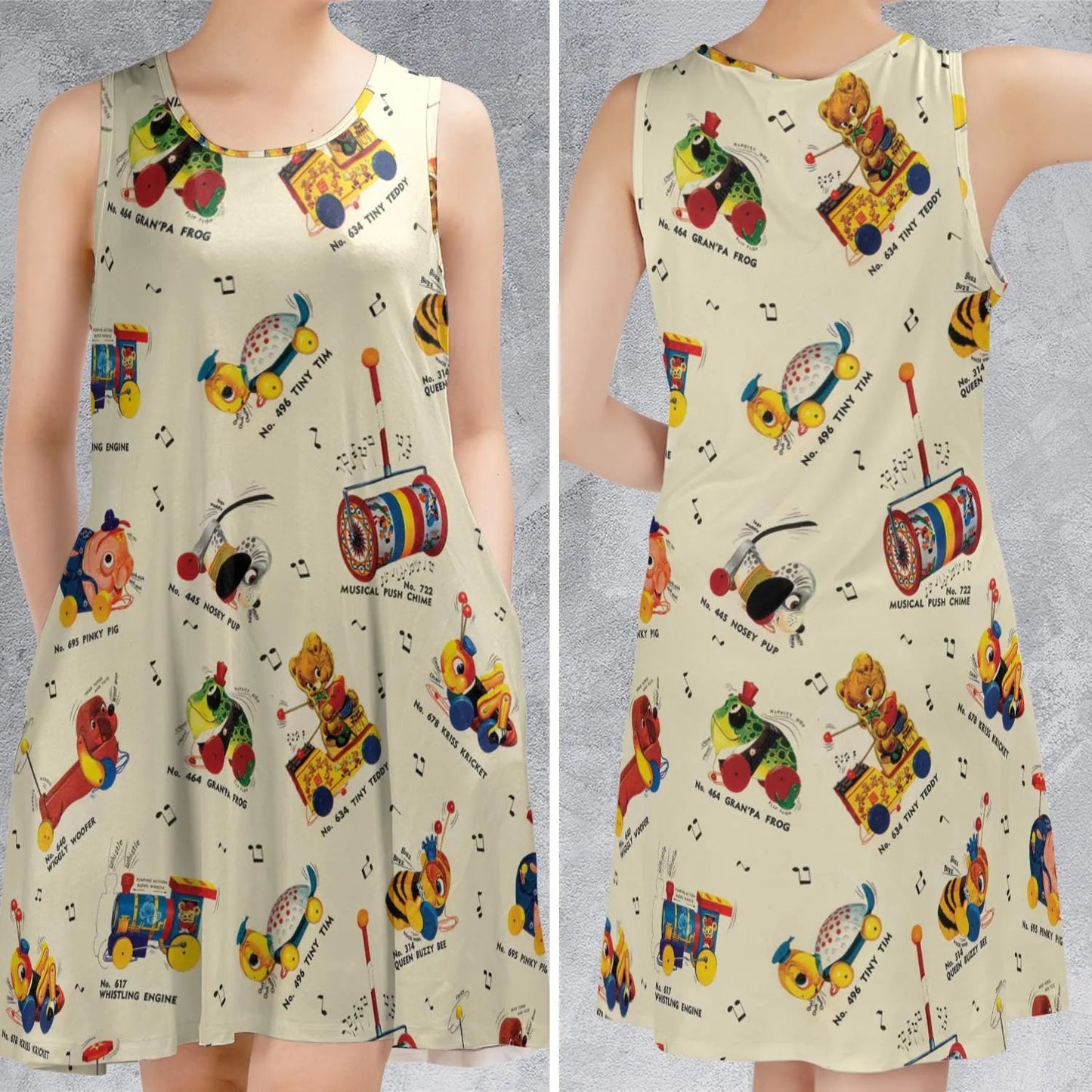 Casual Sleeveless Dress - WAYNM78D
