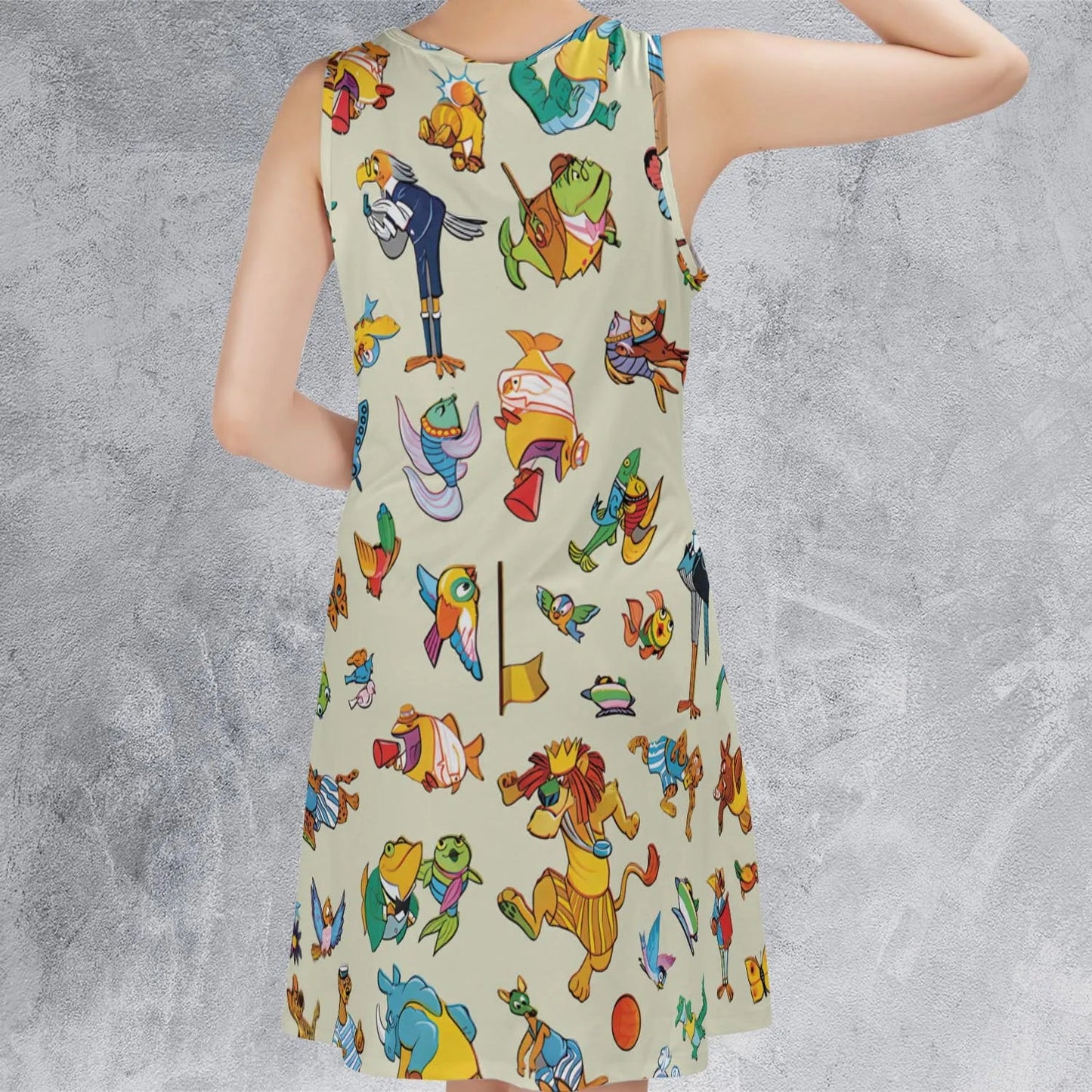Casual Sleeveless Dress - CZMM32TV