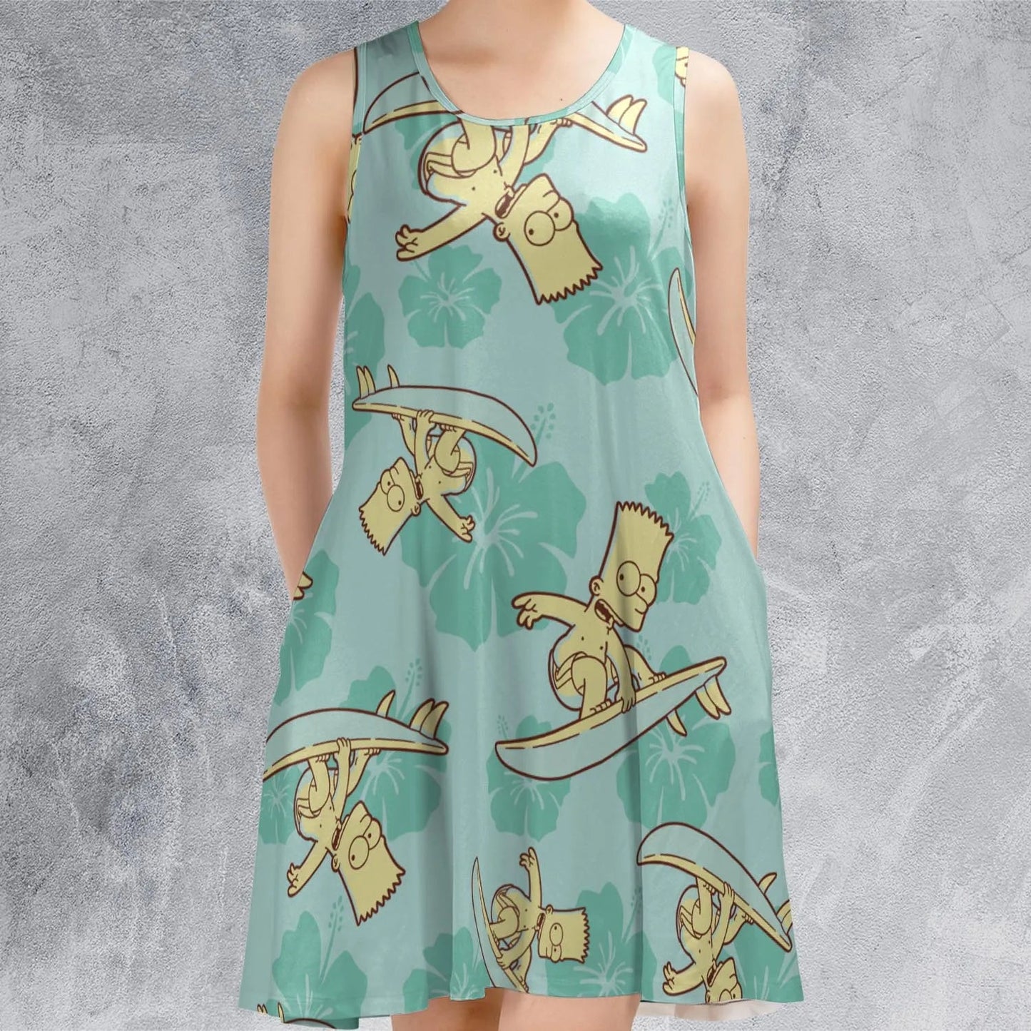Casual Sleeveless Dress - PQVSLKRV