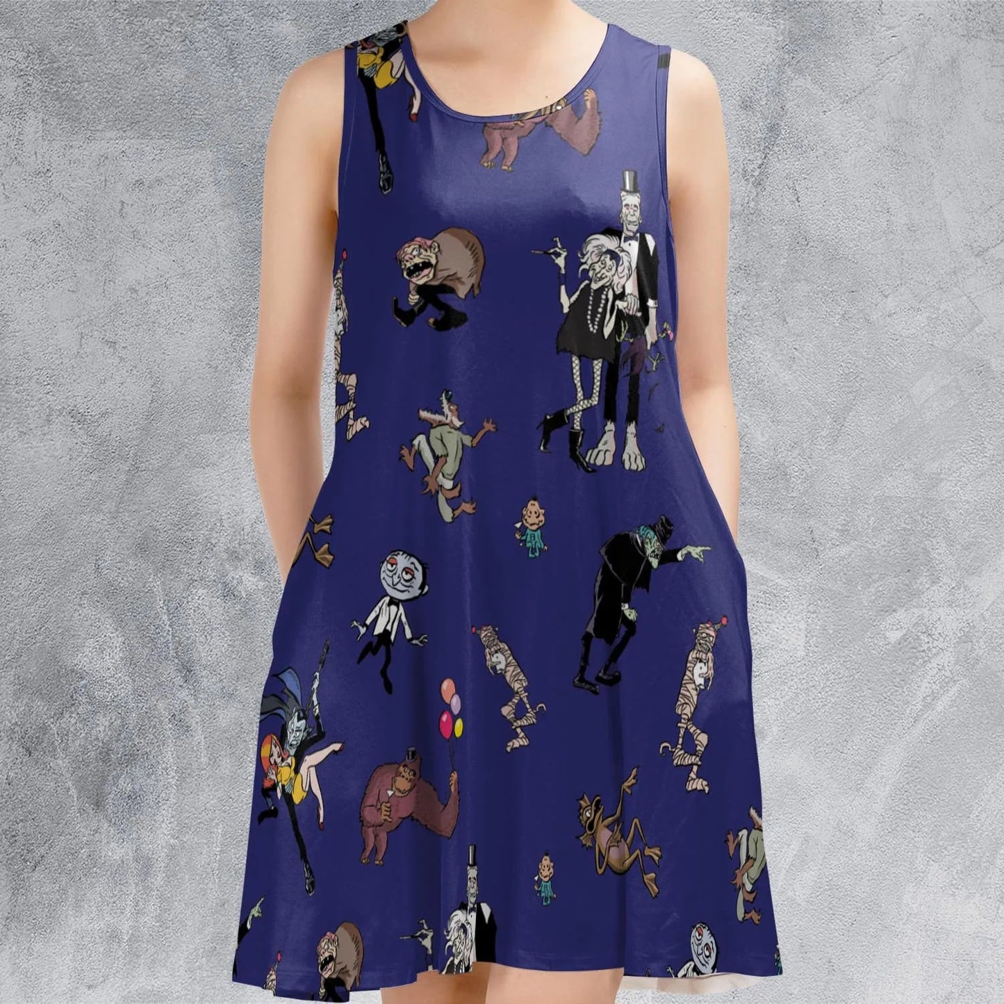 Casual Sleeveless Dress - QFVRWRTA