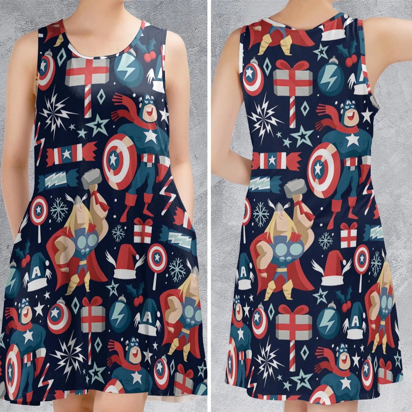 Casual Sleeveless Dress - EE7J85QG