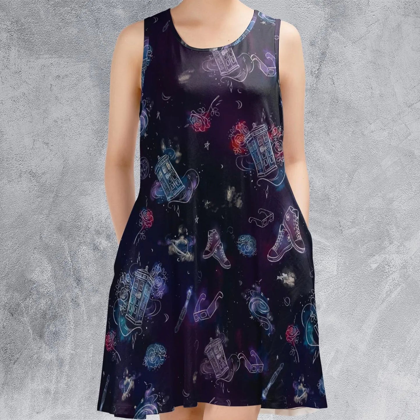 Casual Sleeveless Dress - 7QMFN64X
