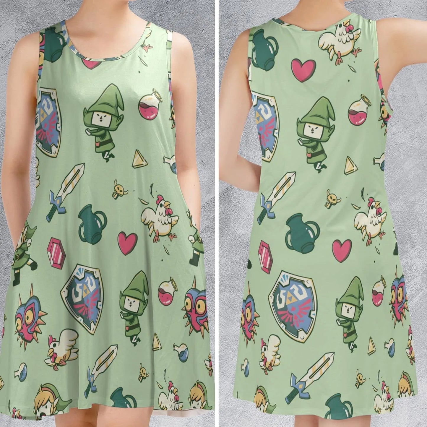 Casual Sleeveless Dress - FATNXJ26
