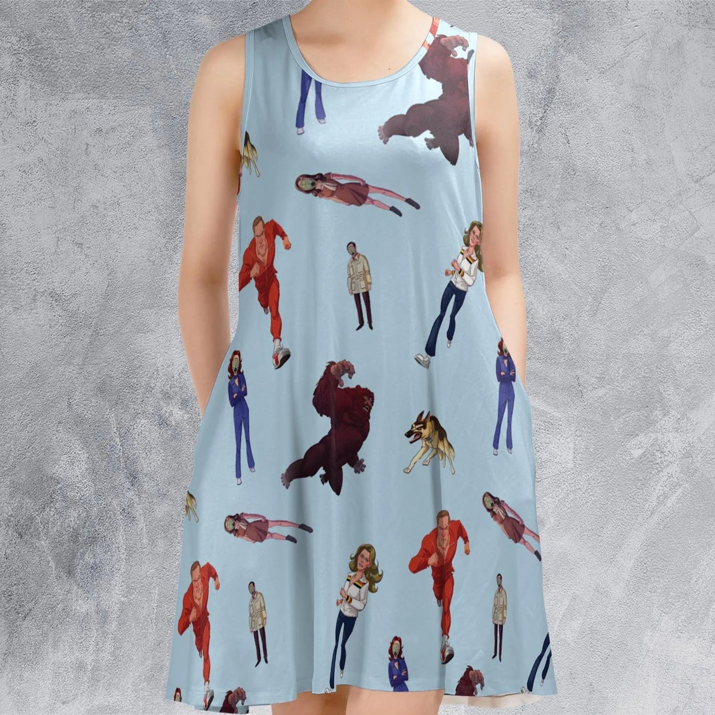 Casual Sleeveless Dress - RBQTD7J2