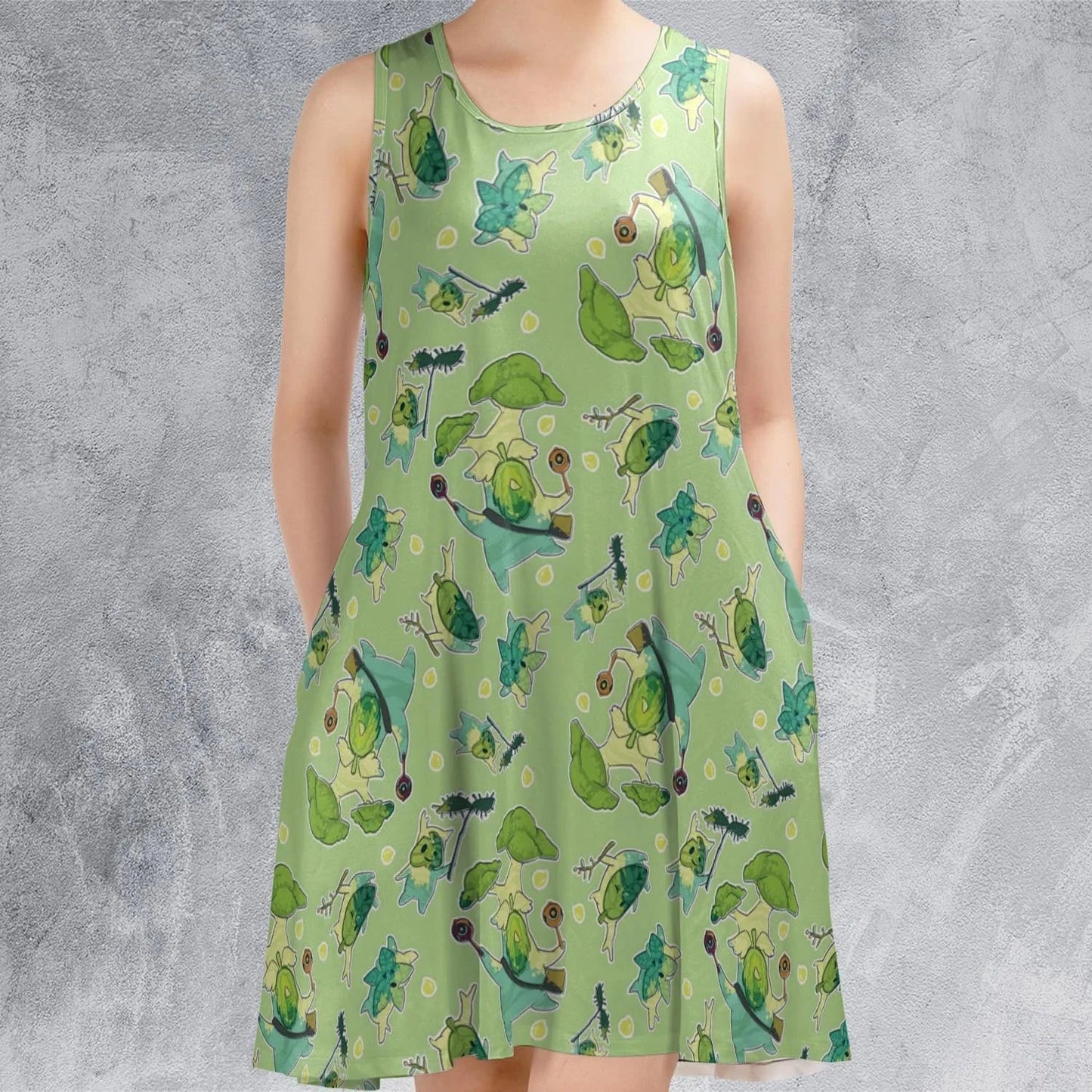 Casual Sleeveless Dress - CDU7WNK8